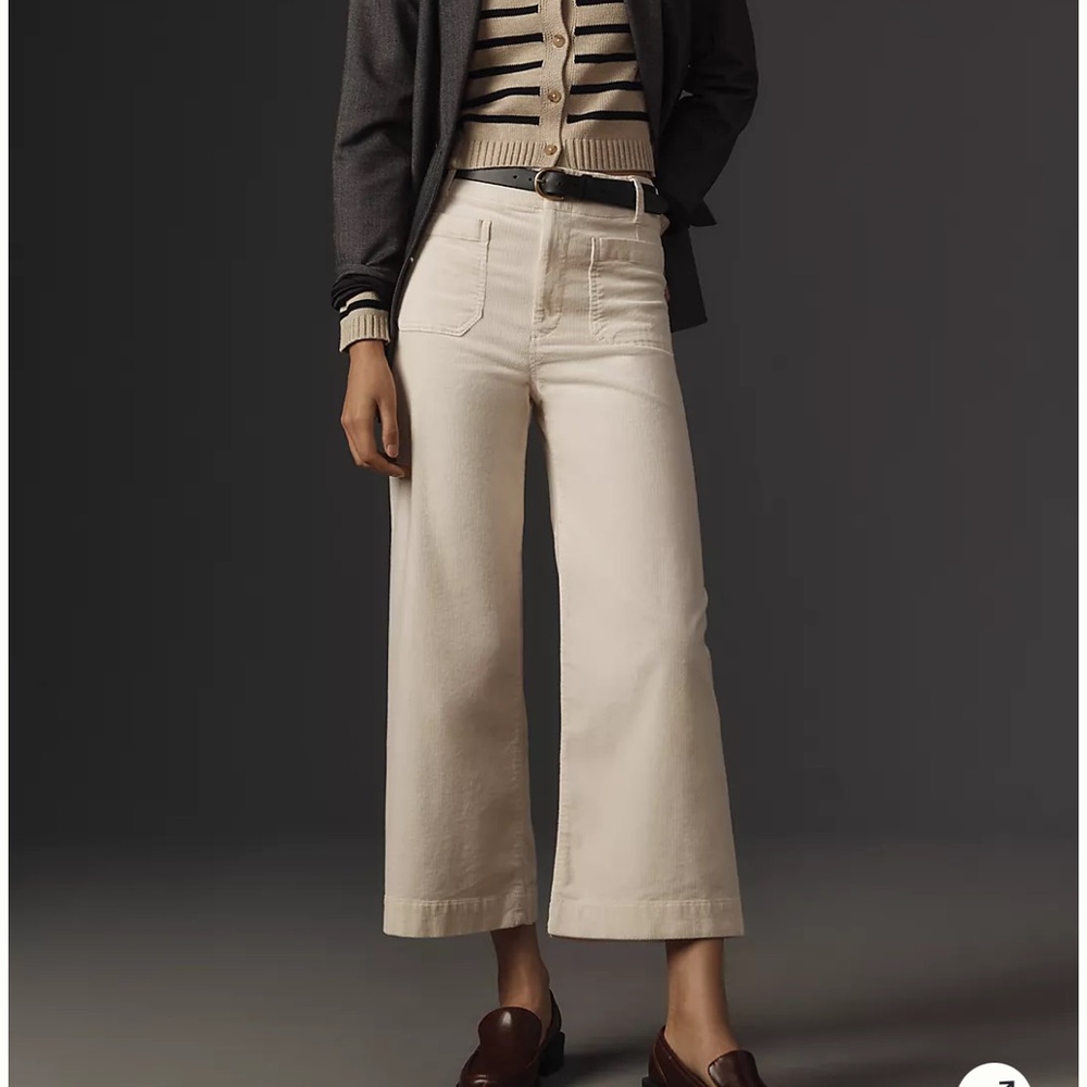 The Colette Cropped Wide Leg Corduroy by Maeve